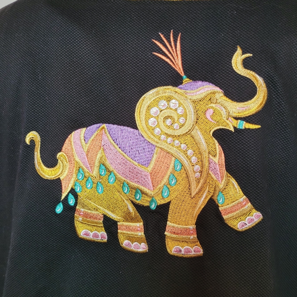 Bob Mackie Black Wearable Art Jacket - image 3